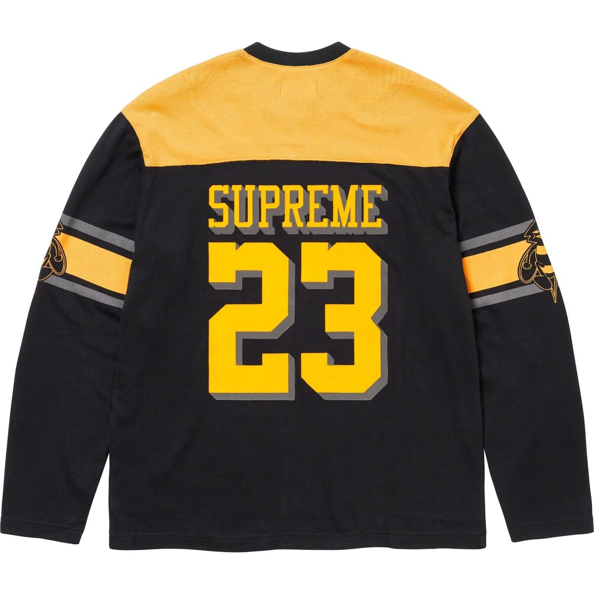 Supreme Bumblebee L/S Football Top Shirts FW23 4colors Size Supreme Bumblebee L/S Football Top Shirts FW23 4colors Size