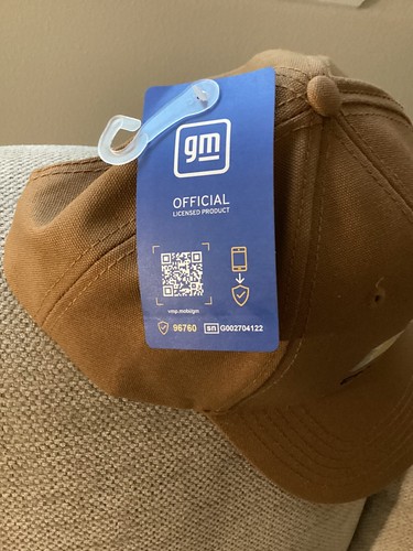 Official GM Chevrolet SnapBack Hat Embroidered Chevy Logo Tan/Khaki NWT - Picture 3 of 10