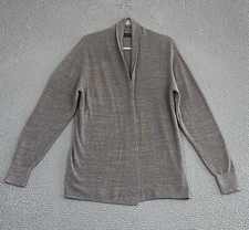 All Saints Cardigan Womens XL Taupe Long Sleeve Heathered Knit Open Front EXC