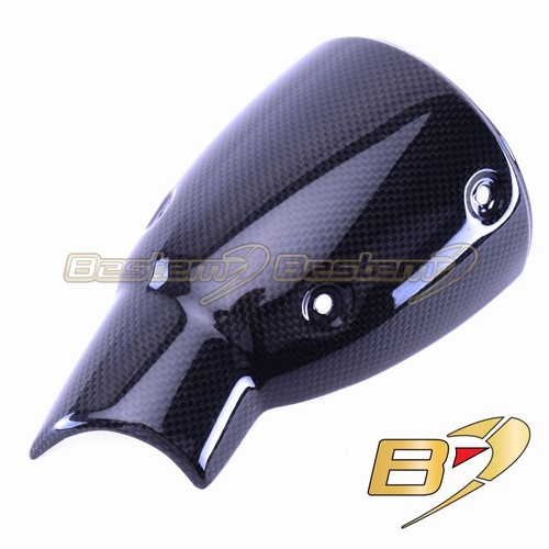 2015-2018 Scrambler Exhaust Pipe Heat Shield Cover Fairing Cowling Carbon Fiber - Foto 1 di 4