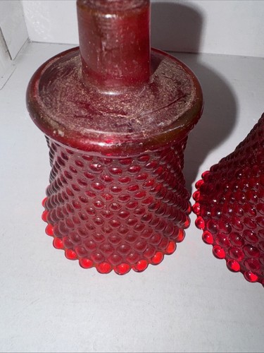 Vintage dunkelrote Nägel Glas Kerzenhalter für Wandleuchter ideal für Weihnachten - Bild 2 von 4