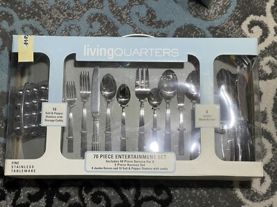 Living Quarters 70 Piece Entertainment Set Tableware New