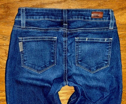 Pantalones de mezclilla recortados elásticos pierna ajustada al tobillo PAIGE VERDUGO talla 25 - Imagen 4 de 5