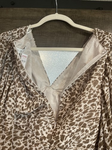 NWT HYFVE Leopard Animal Print Ruched Bodycon Dress Sz Small - Picture 12 of 14