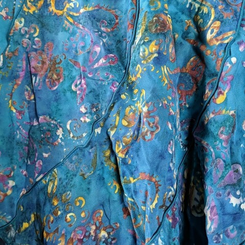 Eagle River Traders Womens Twirly Skirt Diagonal Panels Ruffles Floral Size L - Picture 9 of 11