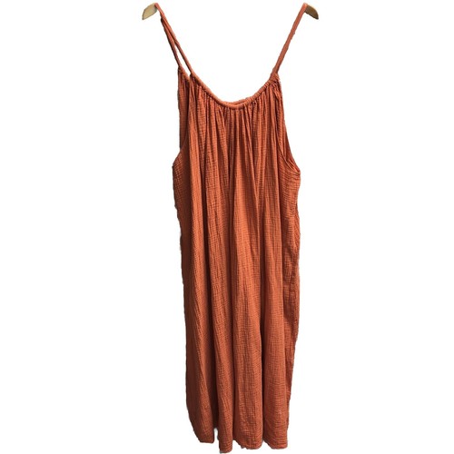 KONA SOL orange flowy tank swim gauze coverup dress womens 3X beachy vacation