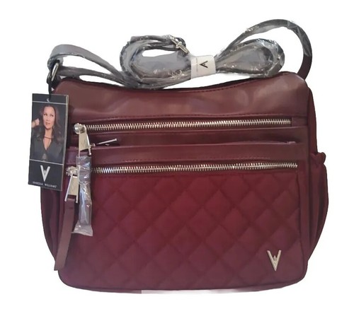 NEW Vanessa Williams Quilted  Wine Red  Crossbody Bag Women's  - Picture 2 of 23