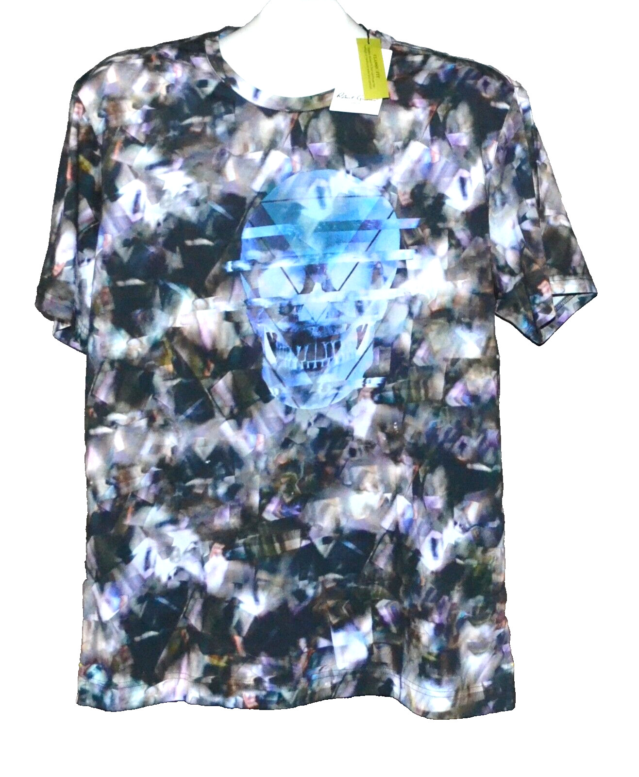Robert Graham Blue Purple Logo Design Cotton Mens T- Shirt Size XL