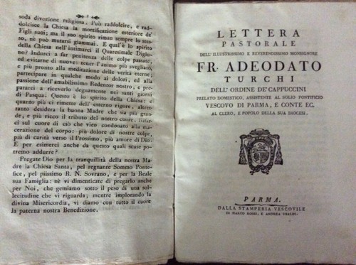 ADEODATO TURCHI - OMELIE E LETTERE PASTORALI Parma stamperia vescovile 1788-1794 - Imagen 4 de 24