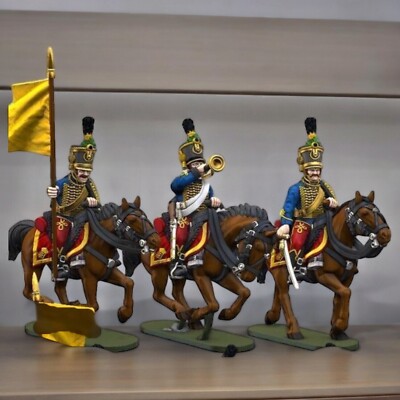 Napoleonic 28mm Austrian Hussars Command - Wargames & Collectors UNPAINTED