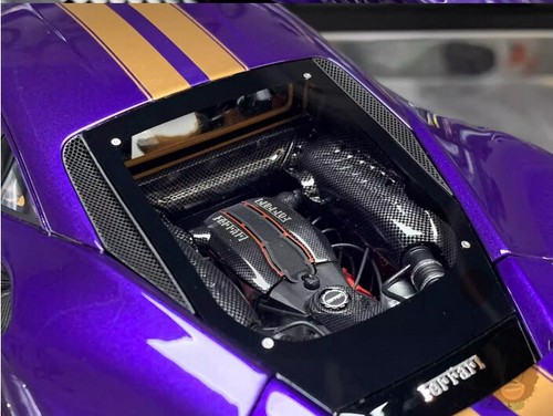 BBR 1/18 Ferrari 488 Pista Resin Diecast Model Car Gifts Purple Special Edition - Picture 7 of 10