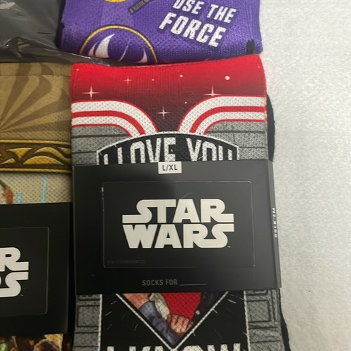 Star War Mens Multicolor Pull On Casual Crew Socks Size L/XL Set Of 6 - Picture 9 of 12