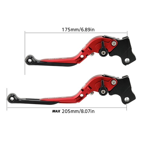 Folding Extendable Brake Clutch Levers For DUCATI MONSTER 696 Monster 796 Logo - Foto 4 di 6
