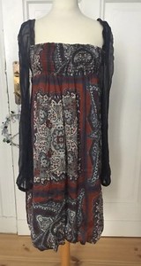 Alice Diego San Seide 100 kleid 40 Boho H5qpEawW