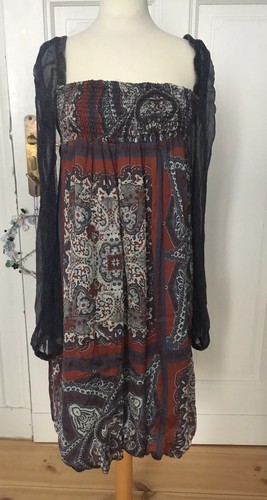 Alice Diego San Seide 100 kleid 40 Boho H5qpEawW