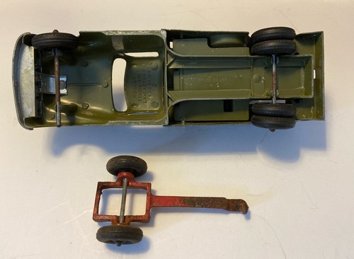 Vintage 1950’s Hubley 9” Diecast Ford Telephone Repair Truck W/Trailer - Restore - Picture 9 of 11