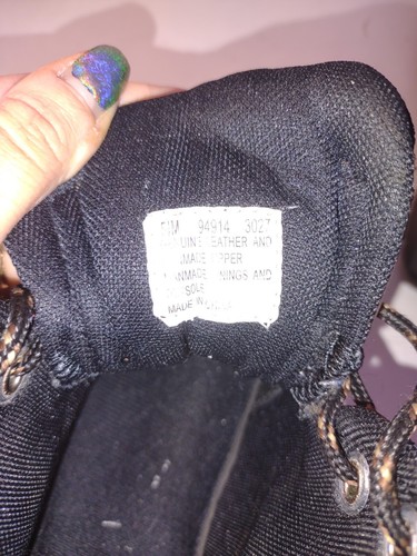 Vintage Timberland Damen 7 Leder Wander Stiefeletten Braun Schwarz Chunky Schuh - Bild 10 von 12