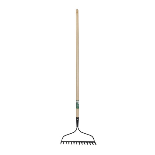 47″ in Wood Handle Garden Bow Rake Metal End Yard Lawn Care Tools Gardening - Picture 10 of 12