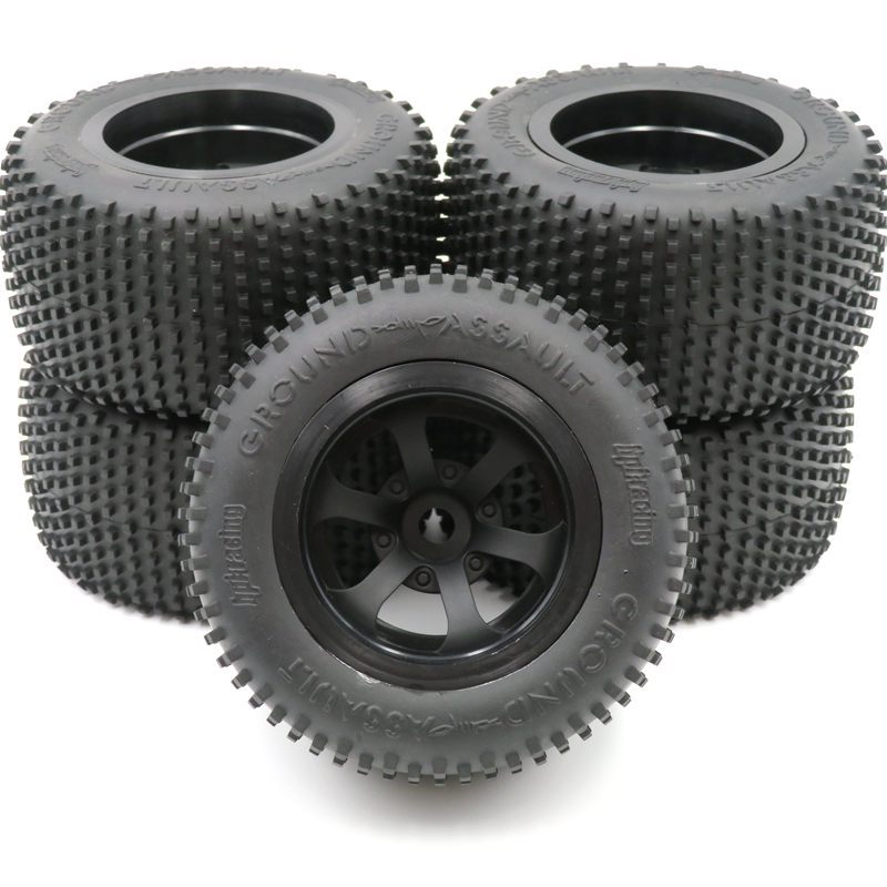 5stk 2.2 hpi ground Assault tires 100mm neumáticos & 2.2 llantas Hex 12mm pre-glued 5stk 2.2 hpi ground Assault tires 100mm neumáticos & 2.2 llantas Hex 12mm pre-glued