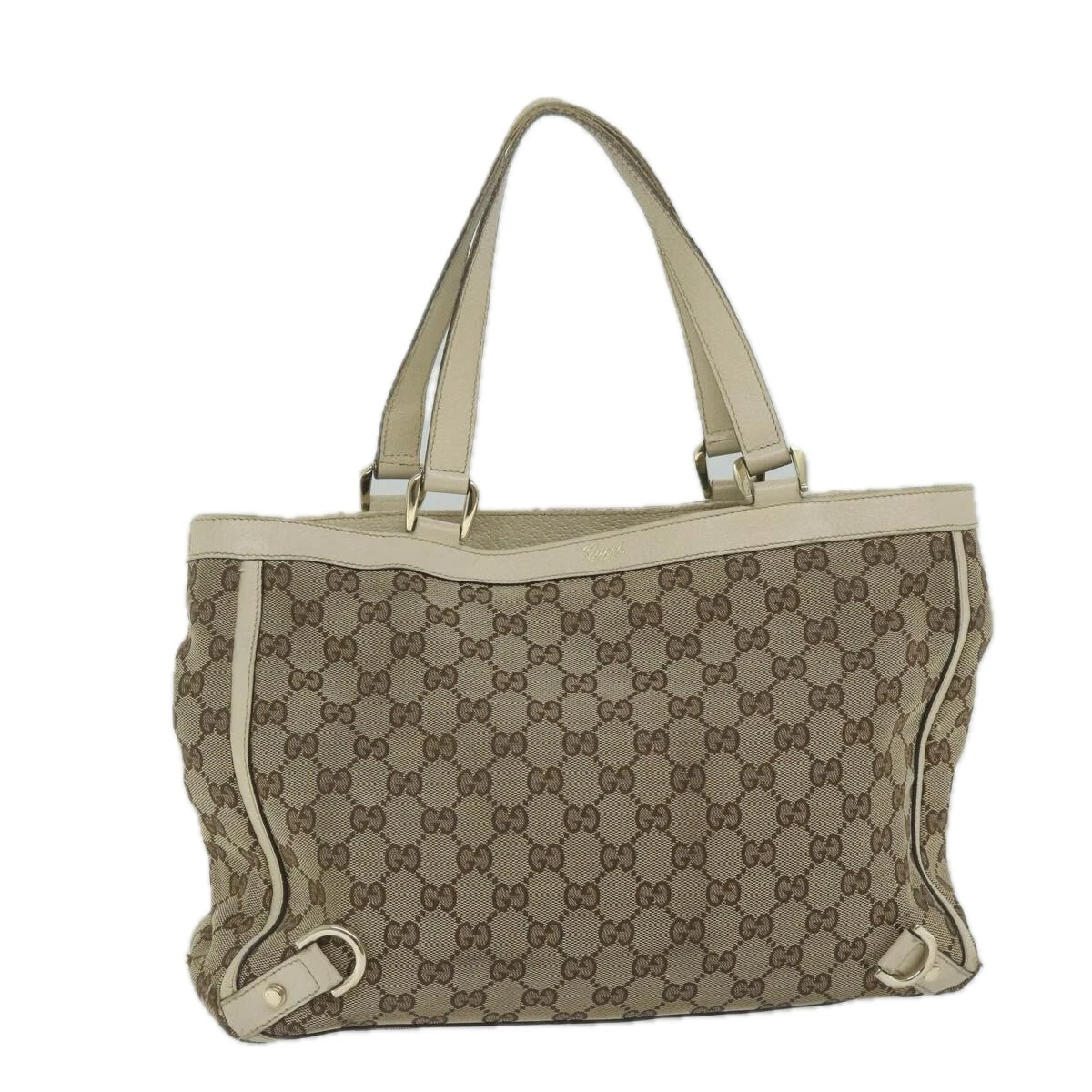 GUCCI GG Canvas Tote Bag Beige 170004 Auth 61842 | eBay