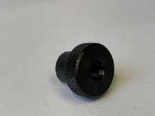 10-24" Tap Thru Knurled Knob, 3/4" Black Oxide Steel - KKT-11A