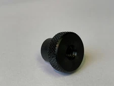 5/16-18" Tap Thru Knurled Knob, 1" Black Oxide Steel - KKT-12B