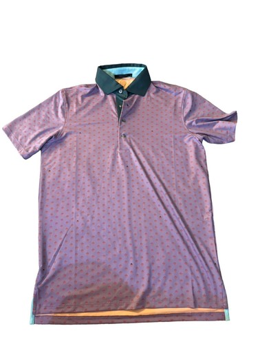 Neu mit Etikett Greyson Polo Herren Small Golf Frühling Garten Windblume Kurzarm Wolf - Bild 8 von 15