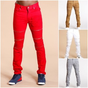New-Men-039-s-Distressed-Biker-Pants