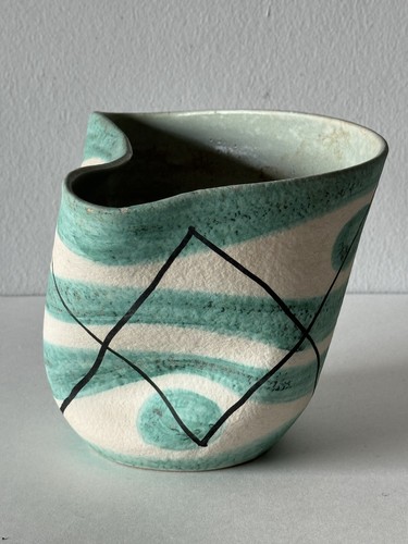 DANTE BALDELLI VINTAGE ITALIAN MID CENTURY MODERN ART CERAMIC POTTERY VASE ITALY - Picture 5 of 14