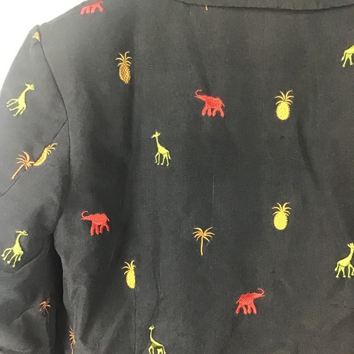 Vintage Peter Martin Women’s 100% Silk Embroidered 3/4 Sleeve Blazer Sz. 4 - Picture 6 of 10