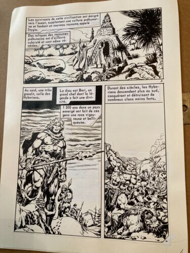 Conan Histoire complète 8 planches remontées L'age Hyborien R. Thomas E. Chan - Foto 4 di 8