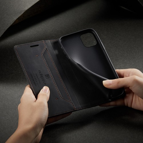 For iPhone 16e/15/14/13/12/11 XR XS SE 8 Magnetic Wallet Case Leather Flip Cover - Picture 16 of 25