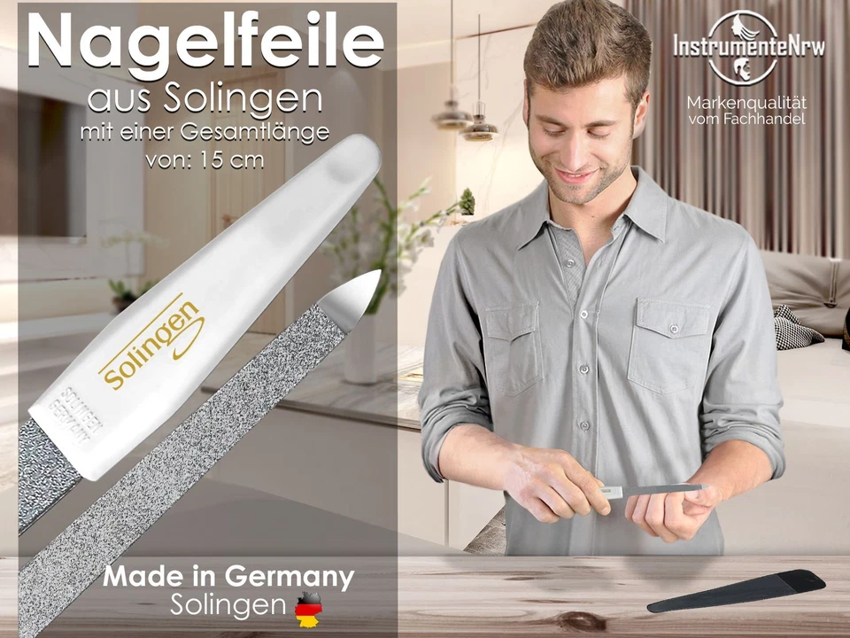 ⭐⭐⭐ 7 Solingen Nail Files Solingen Sapphire 15cm Metal File Nail File Case - Image 4 of 4