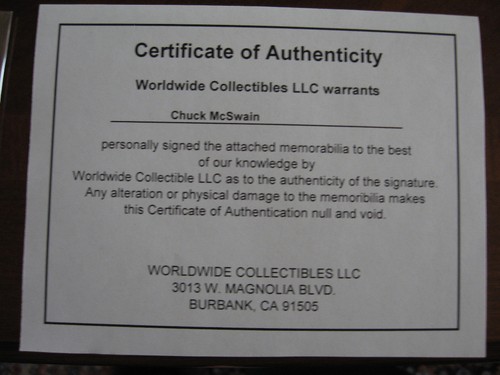BENNY BARNES, CHUCK MCSWAIN, PATRICK CUMMINGS WITH BLUE INK AUTOGRAPH WITH COA - Picture 7 of 7