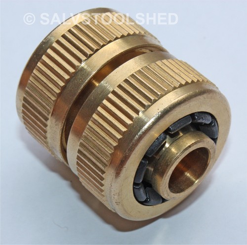 Brass Garden Water Hose Mender Repairer Joiner Extender Fitting (3/4") - Picture 2 of 3
