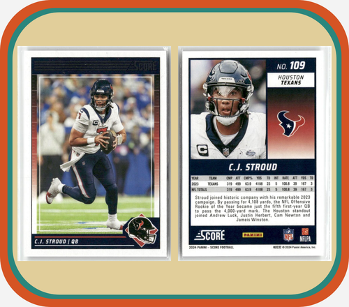 C.J. STROUD - Lote de 7 tarjetas - Texans QB - Prestige For The Record /75 Prizm Mosaic - Imagen 9 de 10