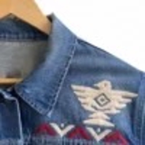 Ralph Lauren Denim & Supply Aztec viral jeans jacket M - Picture 3 of 5