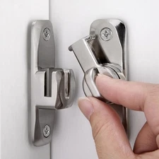 INIRET Barn Door Latch, 90/180 Degree Gate Lock, Zinc Alloy Right Angle Latch,