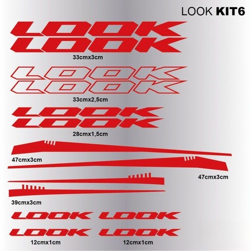 LOOK Bike Frame Stickers – Vinyl Decals for MTB & Road Bicycle Bike Cycling  - Picture 5 of 12