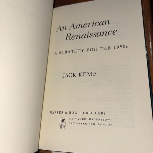 Jack Kemp SIGNIERT An American Renaissance 1979 Erstausgabe Hardcover DJ 1. Auflage - Bild 4 von 7