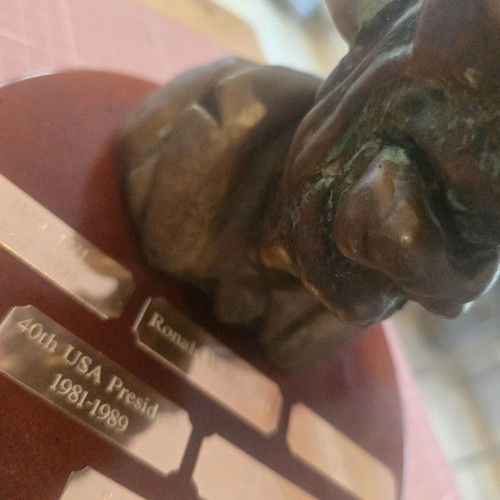 RARE/Unique? Fluck & Law Bronze Spitting Image Ronald Reagan Bust - Picture 19 of 24