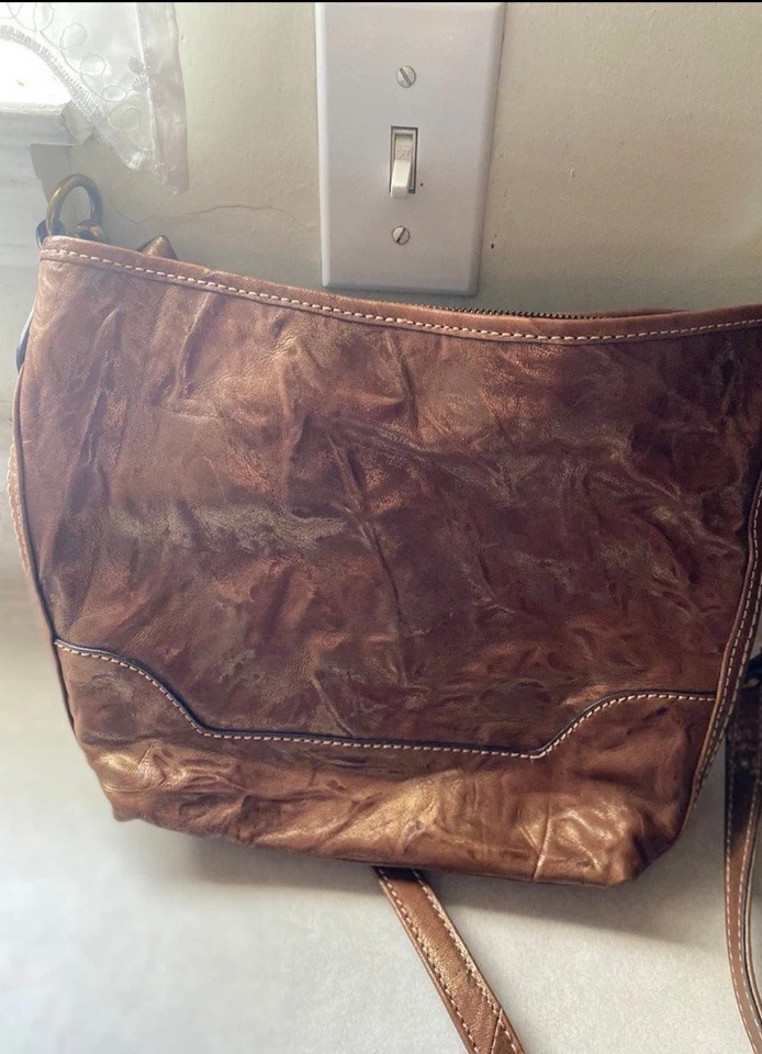 Frye Melissa Metallic Leather Hobo Bag - Image 3 of 4