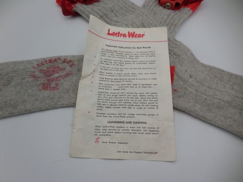 Vintage Lectra-Wear Lectra Sox Electric Battery Heated Socks - Picture 4 of 7