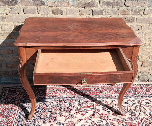 Tisch, Beistelltisch, Eßtisch antik Louis Philippe, Spätbiedermeier Mahagonie - Bild 6 von 13
