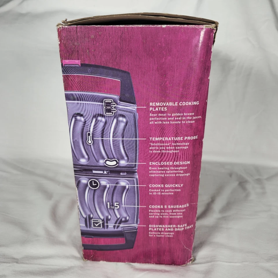 Johnsonville Sizzling Sausage Grill Indoor Electric Grill BTG-0498 New - Image 2 of 4