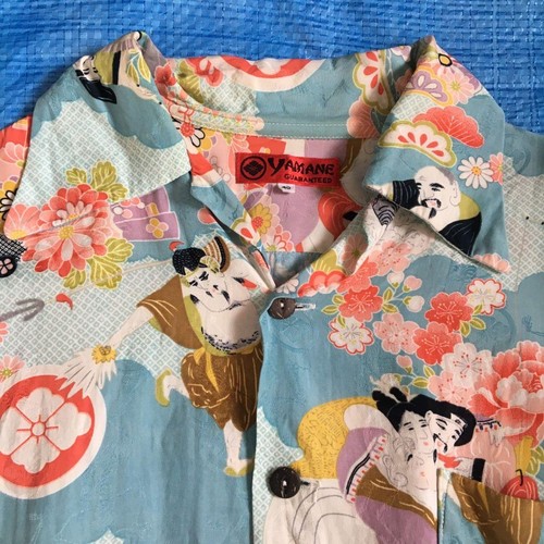 Evisu Yamane Aloha Shirt Men JPN Denim Brand Exclusive Limited Edition Rare Mode - Picture 6 of 13