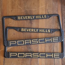 Porsche Metal Beverly Hills License Plate Frame