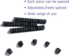 Price Tag Cube Adjustable Assembly Number Angled Pricing Counter Display Stan...