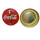 Vintage 1995 Coca-Cola Coke Logo Round Tin Metal Storage Container w/ Lid 5"