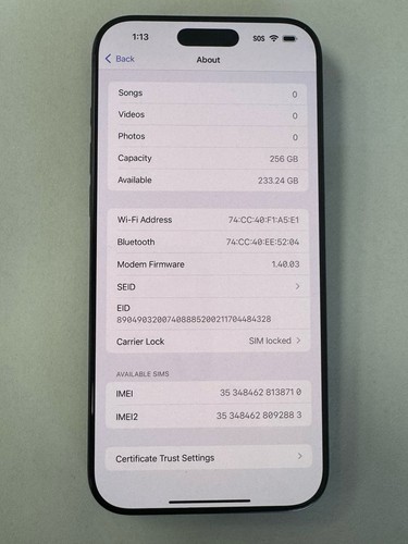 Apple iPhone 16 Pro Max - 256 GB - Black Titanium (U.S. Cellular) - Photo 5 sur 7